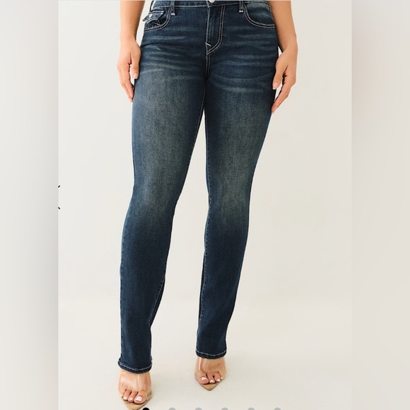 TRUE RELIGION Jeans Billie Mid Rise Straight - SZ 26 NWOT BRAND NEW - Picture 3 of 13